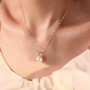 100% Original Italy S925 Sterling Silver Collarbone Necklace for Women