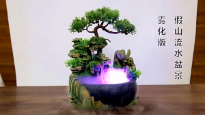 น้ำตกจำลอง น้ำตกสวน น้ำล้นตั้งโต๊ะ น้ำพุเสริมความเฮงปังตลอด 10 ถุงตลอด 10 ชุ่อมั่น สำหรับ ตกแต่งโต๊ะ เสริมฮวงจุ้ย