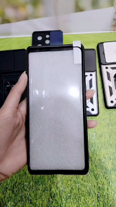 Tempered Glass FULL LEM Curved Itel S26 Ultra/Super 26 Ultra/S23 Plus/s23/A60S/P40/A49 Bening Premium Paket Casing Hardcase Robot With Ring Stand Putar 360 Derajat