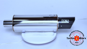HKS Medium CF Orig Muffler Jasma Can Deep Free flow Japan titanium burnt high quality Stainless