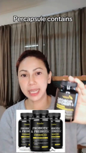 Probiotic supplements with prebiotics and digestive enzymes to support gut flora and digestive health and reduce bloating.