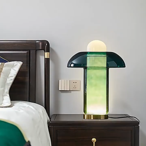 Đèn Bàn Phong Cách Bắc Âu Đèn Bàn Xanh Lá Cây Sáng Tạo Decor Phòng Khách Phòng Ngủ Bàn Làm Việc