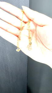 Emas Bangkok Emas Korea 24K Bracelet Ring Gold Plated Rantai Gelang Tangan & Cincin Emas Sadur Perempuan emas 916 H