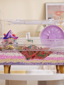 【SG STOCK】【ASSEMBLED】Bucatstate 70cm Hamster Starry Sky Cage 360° Full Transparency Acrylic Widened Front Door Ventilation Detachable And Washable Hamster Large Space Super Villa