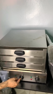 Nồi tráng bánh cuốn bằng điện 4 khay - 3 tầng kích thước 40x40cm Inox cao cấp