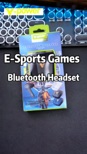V-POWER B17 E-Sport Gaming User Bluetooth Headset 5.3Version Built-in Microphone with Charging Case