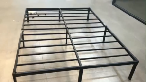 Giường sắt khung giường đôi phong cách châu Âu hiện đại đơn giản giường đơn gia đình 16m 18m nhà cho thuê khung giường sắt căn hộ