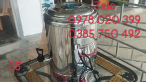 Nồi  nấu phở mâm nhiệt đặt ban  25l nồi bằng inox bền bỉ