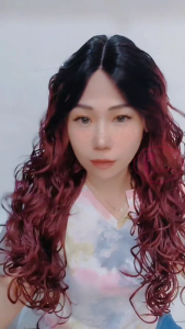 Ryuuta Wig Lace Front Wig Mermaid Wave Panjang Mila Black Burgundy Blonde 28 inch 70 cm