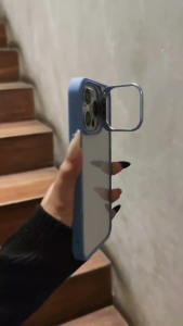 EC-030 HARD CASE METAL TRANSPARAN COMPATIBLE FOR IPHONE 13 13PRO 13PROMAX 14 14PRO 14PROMAX 15 15PRO 15PROMAX WITH CAMERA LENS PROTECTOR ACRYLIC