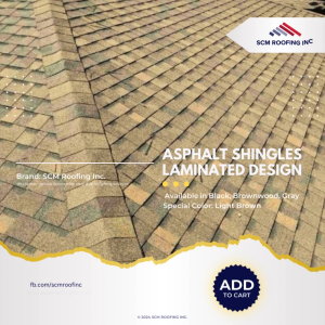 Asphalt Roofing Shingles ROOF LAMINATED BROWN 2.35 SQM 16 SHEETS