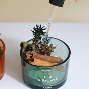 คริสตัลหินไฟตกแต่งคริสตัลจากธรรมชาติน้ำมันหอมระเหยหินเครื่องกระจายอโรมาเธอราพีเติมดิฟฟิวเซอร์ดอกไม้น้ำหอมปรับอากาศตู้เสื้อผ้ากลิ่นหอม