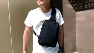 Dependz 903 Mens Waterproof Chest Bag with USB Charging Port Large Capacity Oxford Sling Bag