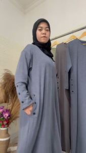 Desain Gamis Wanita Bahan Knit: Fashion Elsa Dress Terbaru