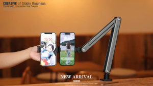 Meewoo Phone Holder Tablet Stand Long Arm 360 Rotating  Adjustable Aluminum Phone Live Desk Stand