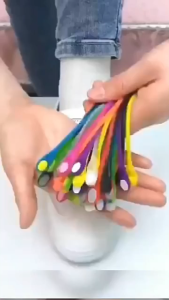 Marino เชือกผูกรองเท้าซิลิโคน เชือกรองเท้า ที่ผูกรองเท้า แพ็คละ 12 ชิ้น No.Y1113