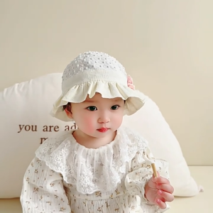 Outdoor sun protection fisherman hat cute girl baby hat childrens sun hat