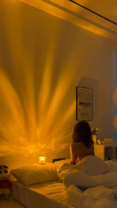 Lampu Malam Riak Air 16 Warna / Dengan Kendali Jarak Jauh / Lampu Meja Suasana / Lampu LED