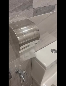 Toilet Paper Holder Tissue Roll Holder Tisu Stainless Steel Bathroom Waterproof Towel Wall Mounted Anti-Rust Polished Chrome