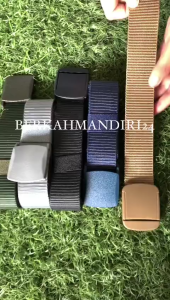 Sabuk Tactical Plastik Kanvas Nilon Ikat Pinggang Simple Motif Polos Militer TNI