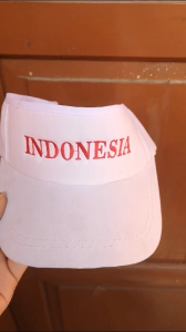 TOPI GOLF SENAM MERAH PUTIH INDONESIA TOPI BOLONG TOPI TENIS TOPI OLAHRAGA topi caddy
