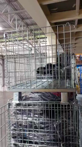 ตะแกรงเหล็กพับได้ ตะแกรงเหล็กเก็บของ แร็คเก็บของ กะบะเหล็ก ขนาดกว้าง 60 x ยาว 80x สูง 64 ซม