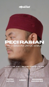 Peci Raihan ROSAL Peci Kopiah Songkok Sholat Solat Shalat Pria