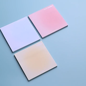 TY Sticky Notes Gradasi Lucu Polos 50 Lembar Memo Tempel Gradasi Warna-Warni 50Lembar Tempelan Kertas Catatan Memo Bookmark Notepad Alat Tulis Kantor Sekolah
