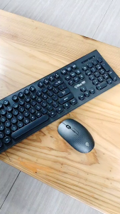 Keyboard & Mouse Set Wireless Untuk Komputer PC Laptop Kantor Office TV Android Combo Olike KMS1