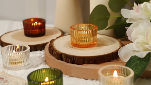 GLASS TEALIGHT HOLDER FINSMAK CANDLE HOLDER BEKAS LILIN KECIL GLASIG 小圆蜡烛托透明玻璃蜡烛托