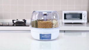Rice Kontainer Dispenser Wadah Beras Kedelai Makanan Putar Anti Lembap 6kg