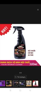 Vệ sinh nội thất trung tính INTERIOR CLEANER Chai xịt 500mlTỉ lệ pha 0:0 1:1 - Dung dịch vệ sinh nội thất trung tính phù hợp với mọi bề mặt nội thất như nhựa da thật giả da nỉ... Làm sạch và diệt khuẩn  mùi hương cao cấp nhẹ nhàng dễ chịu.