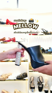 รองเท้าส้นสูงหนังแมท สูง 5.5 นิ้ว ส้นประดับเพชร รุ่น 11-3219