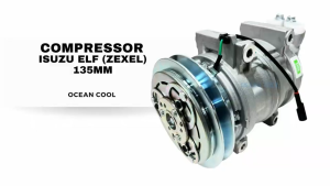 คอมเพรสเซอร์ อีซูซุ เอลล์ เซกเซล 24โวลต์ 135mm COM0210 COMPRESSOR ISUZU ELF NPR 24V ( ZEXEL ) คอมแอร์รถยนต์