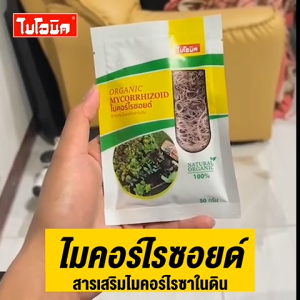 Bionic ไมคอร์ไรซา เร่งราก เพิ่มความแข็งแรงราก พืชโตไว เร่งผล ป้องกันโรคพืช ไบโอนิค เชื้อราไมคอร์ไรซา 50 กรัม