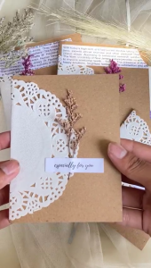 Bloomingyourdays Kartu ucapan rustic vintage aesthetic bunga kering dried flower caspea murah souvenir thanksgiving happy birthday ulang tahun