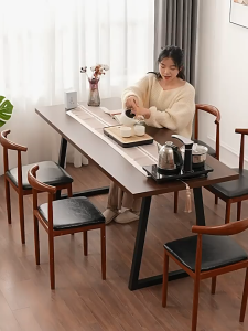 โต๊ะกลาง โต๊ะน้ำชาขนาดเล็ก โต๊ะกาแฟอพาร์ทเม้นท์ ท็อปกว้างใช้งานได้หลากหลาย วัสดุไม้เนื้อแข็ง ทนทาน