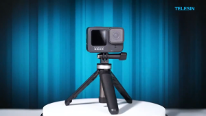 TELESIN GP-MNP-092-X Mini Action Camera Extendable Selfie Stick Tripod Photography Desktop Stand
