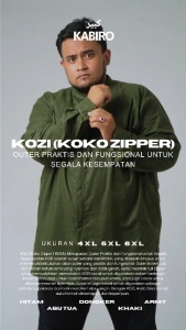 BAJU KOKO ZIPPER BIG SIZE JUMBO LENGAN PANJANG BAHAN KATUN RAMI