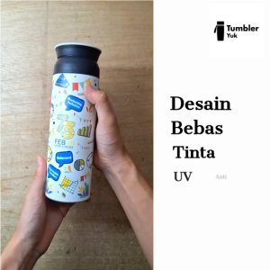 Tumbler Custom Termos Datar Travel Japan Stainless Steel Print Uv Tahan Air Panas & Dingin 500 ML