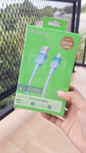 Kabel Data Charger Micro USB 2.4A 12W Fast Charging HP Tab Android Robot RJM100