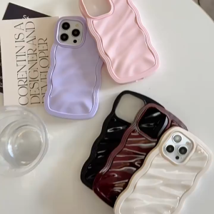 2in1 Macaron Wavy Casing for IPhone 11 15 13 15 14 12 15 Pro Max Soft TPU Silicone Phone Case