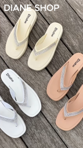 New Womens Korean Style Flat Flip Flops Fashionable Slip on Sandals for Outdoor Wear Rubber Non-Slip Sole Durable Waterproof Trendy Open-Toe Sandals 083523