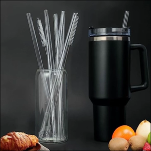 Ống hút thay thế cho cốc đá Stanley sử dụng vật liệu tritan của Mỹ có thể chịu được nhiệt độ cao 100 độ hoặc bộ ống hút bằng thủy tinh