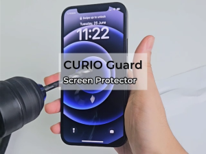 CURIO Guard Curved 9H Tempered Glass Screen Protector Kit Full HD Clear/Privacy for Samsung S23S24 Plus Ultra