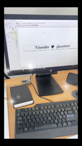 NAJWEL Vanilla Rings Cincin Wanita Titanium Costom Nama Anti Karat warna emas Permata