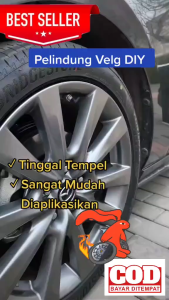 List Pelindung Velg Mobil Warna PUTIH Bahan Karet Panjang 8 Meter Termasuk Double Tape ORIKABEH