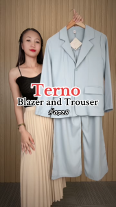 Shop Haul Terno Coords Blazer Trouser Wide Leg Terno Set Can Fit to L-XL 0728-1