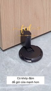 Chặn cửa chống va đập kiểu nhấn đẩy dạng chốt xoay không nam châm – Không cần đục lỗ bắt vít