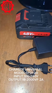 PAKET Baterai 48Vf Cordless Impact Wrench JLD + Charger Bor 48Volt